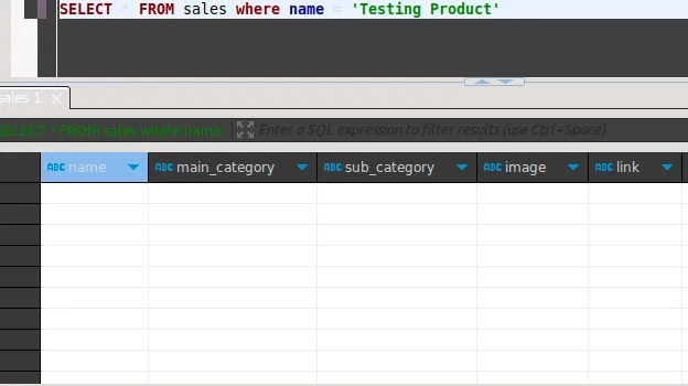 Database before inserting a new record